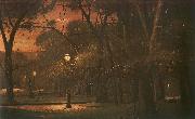 Mihaly Munkacsy Park Monceau at Night oil painting picture wholesale